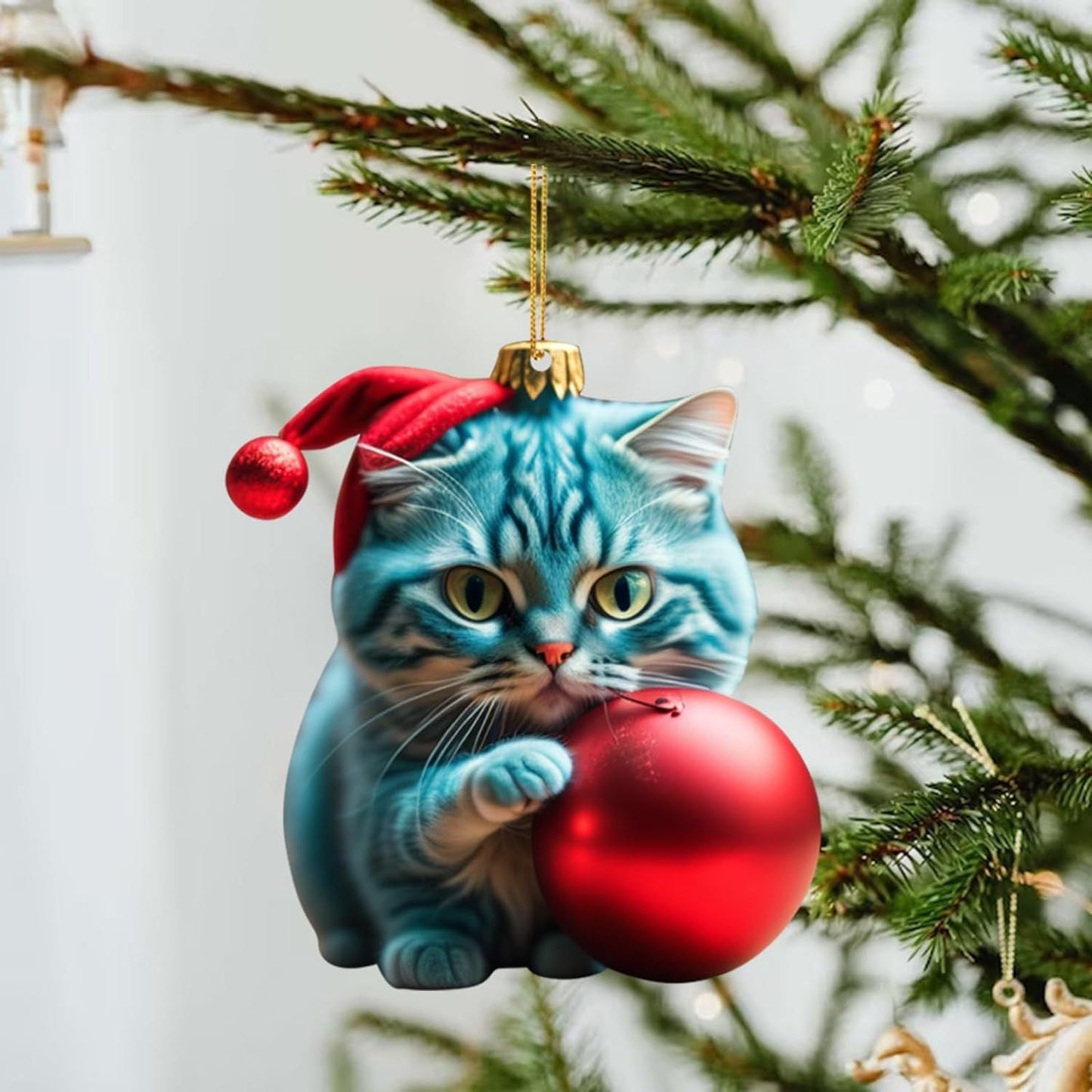 🎄10 Stück😻Katzen-Weihnachtsbaumschmuck✨Hängende Katzendekorationen