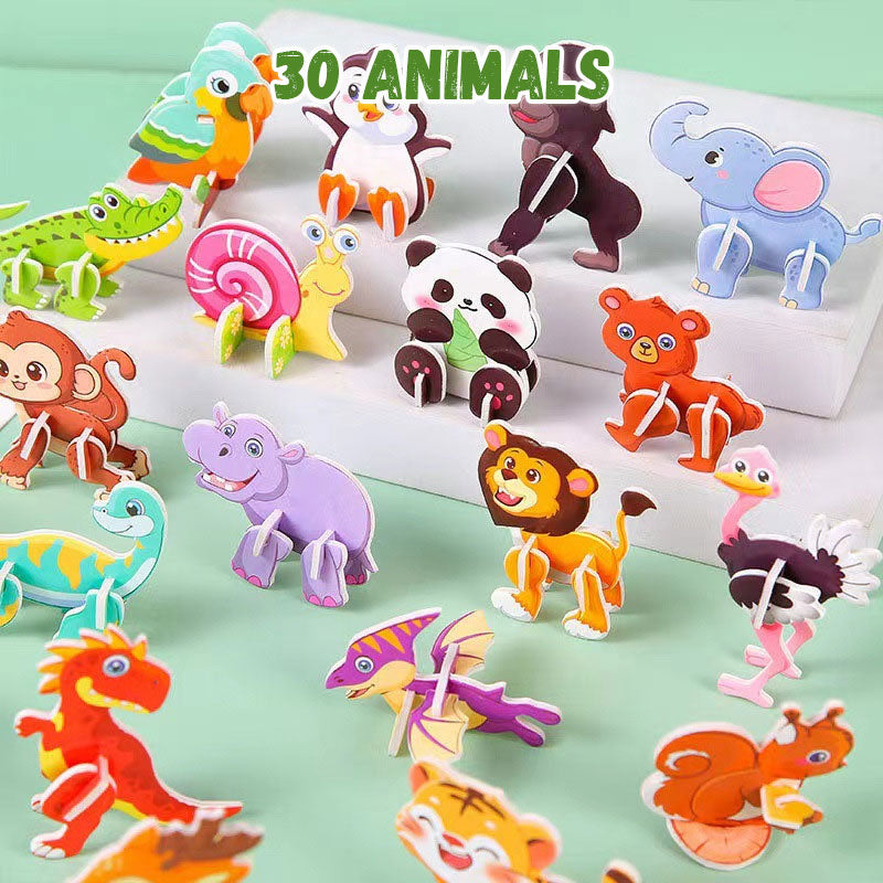 Handgemachtes 3D-Puzzlespielzeug aus Papier für Kinder