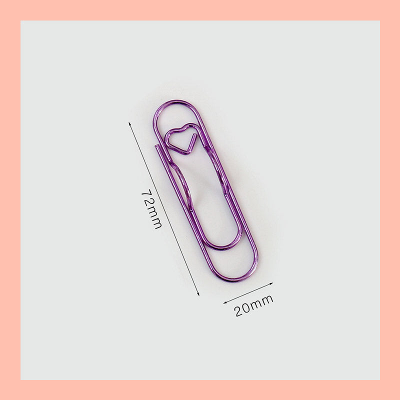 Multifunktionaler Stiftclip in Herzform aus Metall