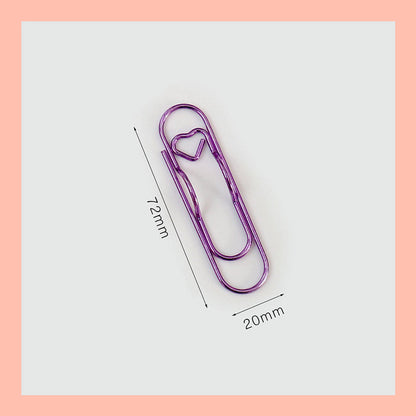 Multifunktionaler Stiftclip in Herzform aus Metall