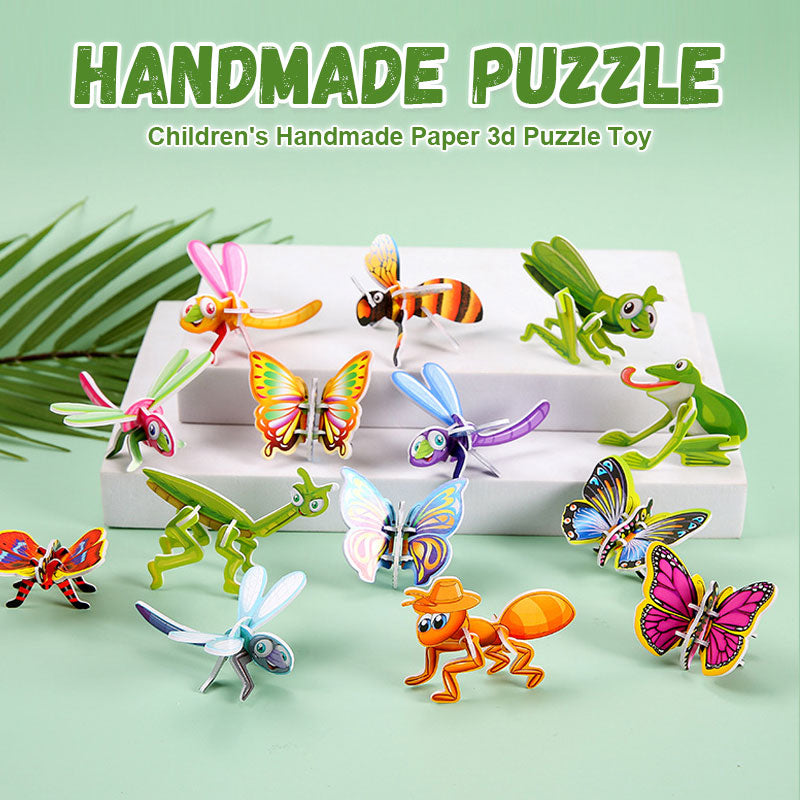 Handgemachtes 3D-Puzzlespielzeug aus Papier für Kinder