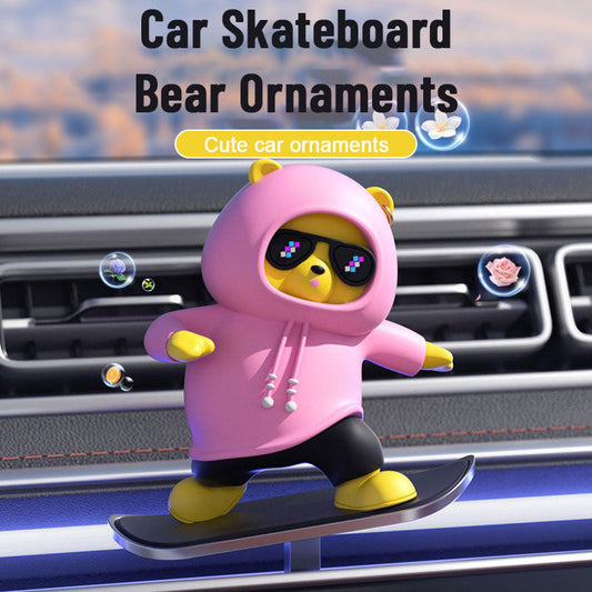 Car Skateboard Bear Ornaments