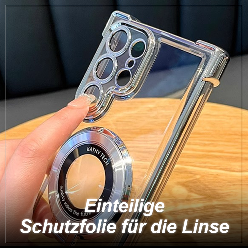 Handyhülle mit magnetischer Absorption und Standfunktion an den vier Ecken