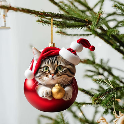 🎄10 Stück😻Katzen-Weihnachtsbaumschmuck✨Hängende Katzendekorationen