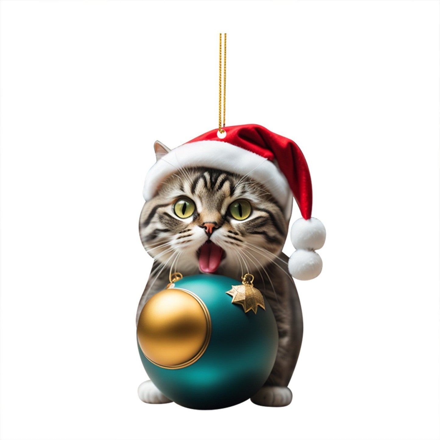 🎄10 Stück😻Katzen-Weihnachtsbaumschmuck✨Hängende Katzendekorationen